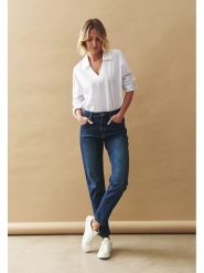 TATUUM Dżinsy - Slim fit - w kolorze granatowym rozmiar: 42. Niebieskie jeansy damskie Tatuum, z podwyższonym stanem. Za 226.77 zł.