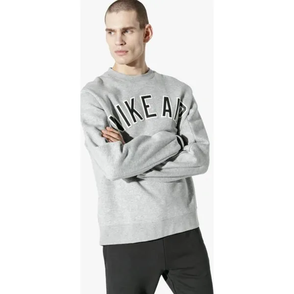 Nike Bluza M Nsw Nike Air Crew Flc , szary, rozmiar L. Szare bluzy bez kaptura męskie Nike, l, z bawełny. W wyprzedaży za 179.99 zł.