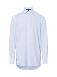 Finshley & Harding koszula biznesowa - Easy Care Mężczyźni Modern Fit Bawełna niebieski|biały, 44. Białe koszule męskie Finshley & Harding, m, bez wzorów, z bawełny, bez kołnierzyka, bez ramiączek. Za 229.95 zł.