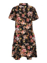 Vero Moda Sukienka "Jeanett" w kolorze czarnym ze wzorem rozmiar: XS. Czarne sukienki damskie Vero Moda, xs, bez wzorów, bez kołnierzyka, bez ramiączek, mini. Za 32.90 zł.