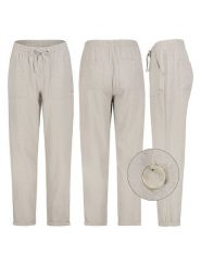 Eight2Nine Spodnie w kolorze szarym rozmiar: M. Szare spodnie materiałowe damskie Eight2Nine, bez wzorów, z materiału, z podwyższonym stanem. Za 113.36 zł.