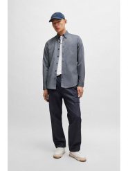 Hugo Boss Fashion Koszula w kolorze granatowym rozmiar: S. Niebieskie koszule męskie Hugo Boss Fashion, s, bez wzorów, z bawełny, bez kołnierzyka, bez ramiączek. Za 105.38 zł.
