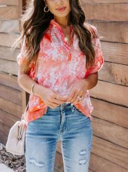 Milan Kiss Bluzka w kolorze pomarańczowym rozmiar: S. Pomarańczowe bluzki damskie Milan Kiss, s, bez wzorów, bez kołnierzyka, bez ramiączek. Za 130.99 zł.