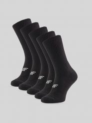 4F Skarpetki długie (5-pack) męskie - czarne 43-46. Czarne skarpetki męskie 4f, bez wzorów, z bawełny. Za 69.99 zł.
