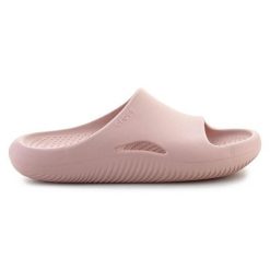 Klapki Crocs Mellow Recovery Slide 208392-6TY różowe. Czerwone klapki damskie bez wzorów, bez obcasa. Za 345.55 zł.