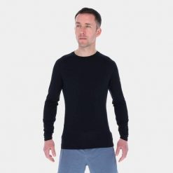 Bluza merino męska Inov-8 Merino Long Sleeve T-Shirt. Niebieskie bluzy bez kaptura męskie Inov-8, m, bez wzorów, z wełny, bez kołnierzyka. Za 335.99 zł.