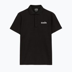 Koszulka polo męska Diadora Statement. Czarne koszulki polo męskie Diadora, m, bez wzorów, z bawełny, bez ramiączek. Za 67.99 zł.
