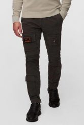 AERONAUTICA MILITARE Szarozielone spodnie Iconic Anti-G. Zielone spodnie materiałowe męskie AERONAUTICA MILITARE, bez wzorów. W wyprzedaży za 909.99 zł.