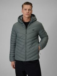 4F Kurtka z wypełnieniem syntetycznym męska - zielona S. Zielone kurtki męskie 4f, m, bez wzorów, z materiału, klasyczne, bez kaptura. Za 269.99 zł.