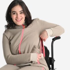 Bluza damska rozpinana Decathlon. Brązowe bluzy bez kaptura damskie Decathlon, l, bez wzorów, z bawełny, bez ramiączek, bez kaptura. Za 69.99 zł.