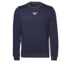 Bluza na co dzień męska REEBOK ciepła bez kaptura. Niebieskie bluzy bez kaptura męskie Reebok, bez wzorów, sportowe, bez kołnierzyka, bez ramiączek. Za 189.00 zł.
