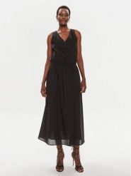 Pinko Sukienka codzienna Beginners 103740 A1XN Czarny Relaxed Fit. Czarne sukienki damskie Pinko, na co dzień, bez wzorów, z bawełny, bez kołnierzyka, bez ramiączek, proste. Za 699.99 zł.