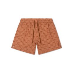 Spodenki kąpielowe Swim Essentials – brązowy – w paski – dla dorosłych. Brązowe kąpielówki męskie SWIM ESSENTIALS, l, bez wzorów, z materiału. Za 277.99 zł.
