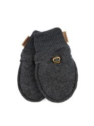 Mikk-line Wełniane rękawiczki w kolorze antracytowym rozmiar: 86/92. Czarne rękawiczki dziecięce Mikk-line, prążkowane, bez ramiączek. Za 83.03 zł.