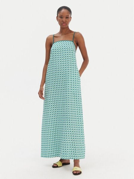 Seafolly Sukienka letnia Sorrento 55657-DR Zielony Regular Fit. Zielone sukienki damskie Seafolly, na lato, l, bez wzorów, z wiskozy, bez kołnierzyka, bez ramiączek. Za 579.99 zł.