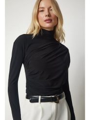 Happiness Istanbul Koszulka w kolorze czarnym rozmiar: 38. Czarne bluzki damskie Happiness Istanbul, bez wzorów, bez kołnierzyka. Za 61.31 zł.