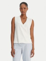 Rinascimento Bluzka CFC0128622003 Biały Regular Fit. Białe bluzki damskie RINASCIMENTO, xs, bez wzorów, z syntetyku, bez ramiączek. Za 195.99 zł.