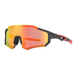 Polaryzowane okulary rowerowe Rockbros 10182 - Czerwone. Czerwone okulary przeciwsłoneczne męskie ROCKBROS, z materiału. Za 103.60 zł.