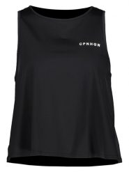 Copenhagen Studios Top sportowy w kolorze czarnym rozmiar: XS. Czarne topy damskie Copenhagen Studios, xs, bez wzorów, z materiału, bez kołnierzyka. Za 47.94 zł.