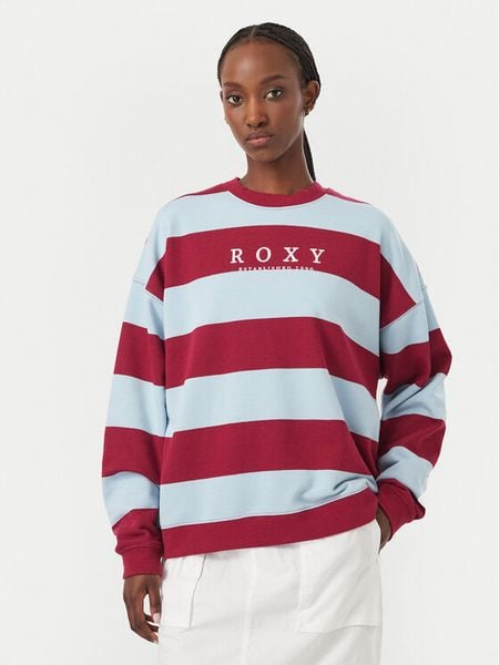 Roxy Bluza Strictly Stripes ERJFT05071 Bordowy Regular Fit. Czerwone bluzy bez kaptura damskie Roxy, s, z bawełny. Za 279.99 zł.