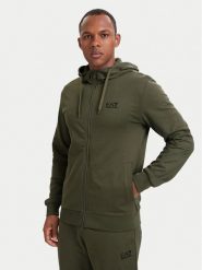 EA7 Emporio Armani Bluza 8NPM33 PJVRZ U7014 Zielony ciemny Regular Fit. Zielone bluzy bez kaptura męskie EA7 Emporio Armani, m, z bawełny. Za 489.99 zł.