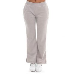 Leone 1947 Glam Winter Damen Palazzohose aus gestreiftem Samt. Szare spodnie dresowe damskie LEONE 1947 APPAREL, bez wzorów, z bawełny. W wyprzedaży za 132.85 zł.