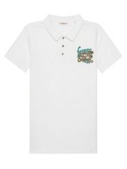 Guess Polo L5GP01 K6XN4 Biały Regular Fit. Białe t-shirty chłopięce Guess, z aplikacjami, z bawełny, bez ramiączek. Za 99.99 zł.