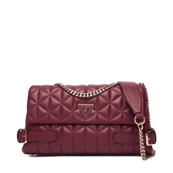 Torebka Guess. Czerwone torebki klasyczne damskie Guess, z aplikacjami, wizytowe, bez kołnierzyka, bez ramiączek. Za 589.99 zł.