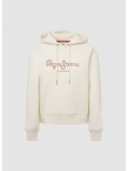Pepe Jeans Bluza w kolorze kremowym rozmiar: XS. Brązowe bluzy z kapturem damskie Pepe Jeans, xs, z bawełny. Za 136.13 zł.
