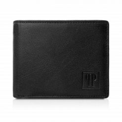 Portfel skórzany PAOLO PERUZZI RFID T-67-BL czarny. Czarne portfele męskie Paolo Peruzzi, bez wzorów, z materiału. Za 59.99 zł.