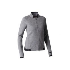 Bluza na zamek Gym & Pilates 520 damska. Czarne bluzy bez kaptura damskie DOMYOS, m, bez wzorów, z bawełny, bez ramiączek, bez kaptura. Za 99.99 zł.