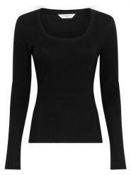 MOSS COPENHAGEN Koszulka w kolorze czarnym rozmiar: XS/S. Czarne bluzki damskie MOSS COPENHAGEN, s, bez wzorów, bez kołnierzyka, bez ramiączek. Za 104.95 zł.