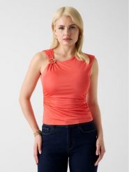 Marciano Guess Top 181915 Koralowy Classic Fit. Pomarańczowe topy damskie Marciano Guess, m, z aplikacjami, bez kołnierzyka. Za 519.99 zł.