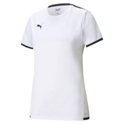 Damska koszulka Puma Team Liga. Białe bluzki damskie Puma, l, bez wzorów, z materiału, bez kołnierzyka. Za 115.00 zł.
