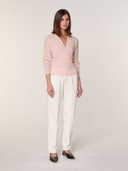 Rodier Wełniany sweter w kolorze jasnoróżowym rozmiar: M. Różowe swetry klasyczne damskie Rodier, m, z wełny, bez kołnierzyka. Za 295.99 zł.