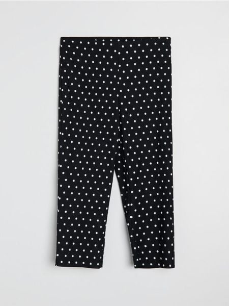 Legginsy z wiskozą w kropki - wielobarwny. Legginsy damskie Sinsay, l, bez wzorów, z wiskozy. Za 49.99 zł.