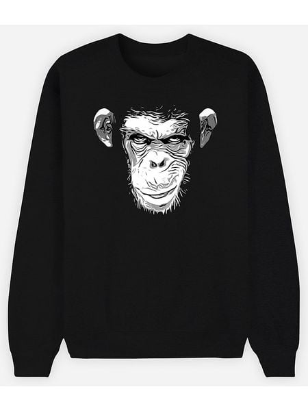 WOOOP Bluza "Evil Monkey" w kolorze czarnym rozmiar: XS. Czarne bluzy bez kaptura męskie Wooop, xs. Za 108.99 zł.