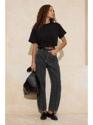 Trendyol Dżinsy - Barrel fit - w kolorze błękitnym rozmiar: 34. Czarne jeansy damskie Trendyol, z podwyższonym stanem. Za 130.99 zł.