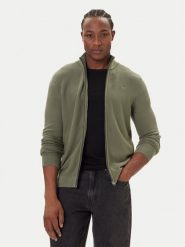 Mustang Kardigan Escondido 1016847 Zielony Regular Fit. Zielone kardigany męskie Mustang, m, bez wzorów, z bawełny, bez kołnierzyka. Za 239.99 zł.