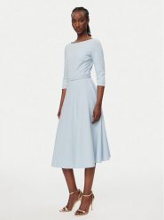 Rinascimento Sukienka koktajlowa CFC0127892003 Błękitny Regular Fit. Niebieskie sukienki damskie RINASCIMENTO, xl, bez wzorów, z syntetyku, wizytowe, bez kołnierzyka, bez ramiączek. Za 699.99 zł.