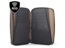 Lifeventure X-Pac Mini VX21 Wodoodporny portfel podróżny RFID 150x110x20 mm. Brązowe portfele damskie Lifeventure, bez wzorów. Za 159.99 zł.