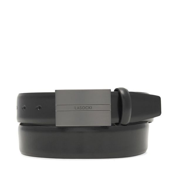 Pasek Męski Lasocki. Czarne paski męskie Lasocki, bez wzorów. Za 99.99 zł.