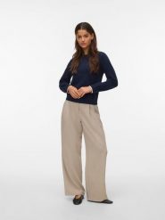 Vero Moda Sweter w kolorze granatowym rozmiar: XL. Niebieskie swetry klasyczne damskie Vero Moda, s, z materiału, bez kołnierzyka. Za 78.99 zł.