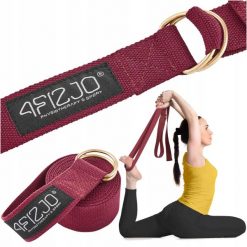 Pasek do jogi 4FIZJO 300 cm. Czarne paski damskie 4FIZJO, bez wzorów, z bawełny, sportowe. Za 24.99 zł.