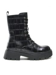 Jenny Fairy Trapery WS125-11 Czarny. Czarne trapery damskie Jenny Fairy, ze skóry, bez obcasa. Za 179.99 zł.