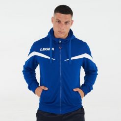 Kurtka rozgrzewkowa Turcja niebiesko-biała. Białe kurtki treningowe męskie Legea, m, bez wzorów, z poliesteru, do biegania. Za 96.00 zł.