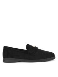 DeeZee Mokasyny 13-1120-4 Czarny. Czarne mokasyny damskie DeeZee, z materiału. Za 119.99 zł.