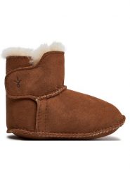 EMU Australia Śniegowce Baby Bootie B10310 Brązowy. Brązowe buciki dla niemowląt Emu Australia, bez wzorów, ze skóry, bez obcasa. Za 219.99 zł.