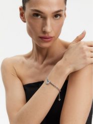 Guess Bransoletka JUBB05 214JW Srebrny. Szare bransoletki damskie Guess, metalowe. Za 159.99 zł.