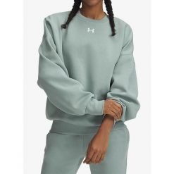 Bluza damska Under Armour UA Rival Fleece Oversized Crew. Zielone bluzy bez kaptura damskie Under Armour, m. Za 146.99 zł.